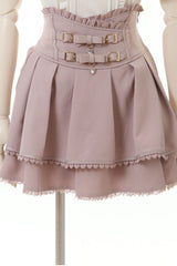 Double Bowknot Ruffle Slim Sweet Jirai Kei Skirt 3 Colors - Pink - 1