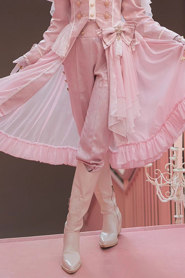 Pink Glass Castle Elegant Handsome Prince Ouji Fashion Lolita Pants - Pink - 1
