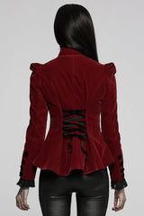 Gothic Long Puff Sleeves Hollow Womens Swallowtail Short Coat Jacket 2 Colors - Product - 10