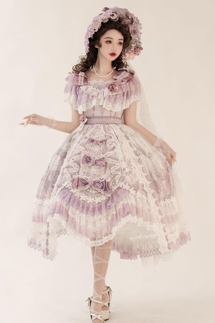 Purple The Key to the Secret Realm Gorgeous Wedding Princess Sweet Lolita Dress Set - Product - 7