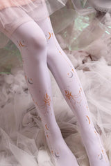 White Hot Stamping Print Sweet Lolita Pantyhose 11 Styles - Style3 - 3