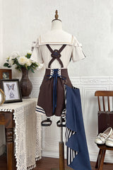 Brown [Inventor of Wonderful Equipment] Ouji Punk Cool Lolita Bib Shorts - Product - 17