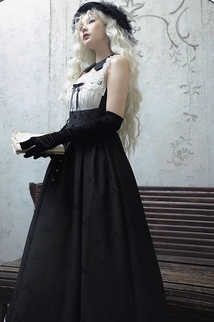 Black [Swan] Short Sleeves Sweet Elegant Princess Lolita Dress Long Version - Product - 2
