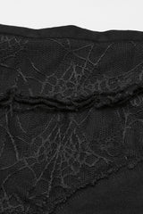 Black Stitching Spider Mesh Ripped Men's Punk Pants - Product - 9