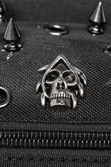 Black Adjustable Skull Rivets Men's Steampunk Waist Bag - Product - 6