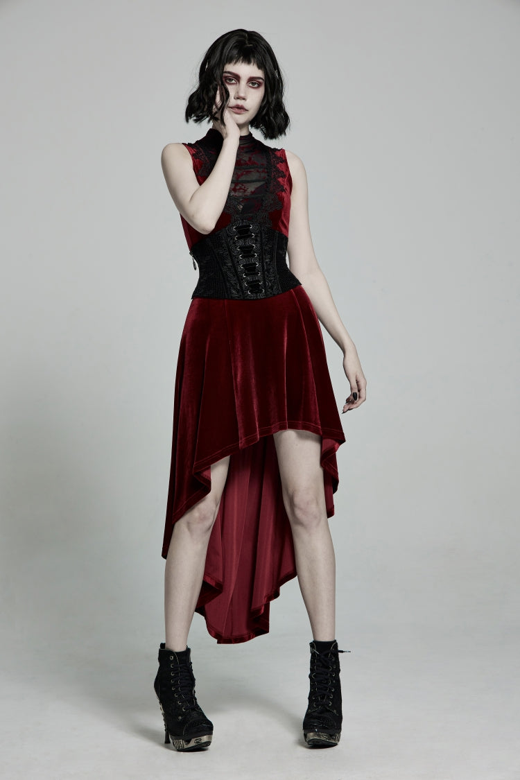 Black Jacquard Lace-Up Slim Women's Corset - Product - 2