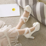 Sweet Lace Bowknot Princess Lolita Shoes 5 Colors - Product - 8