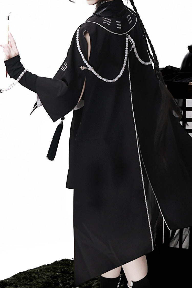 Black [The Strange End of the Immortal Sect] Sleeveless Chinese Style Ouji Lolita Set - Product - 9