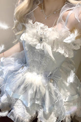 Wings Arrival Multi-layer Ruffle Bowknot Ballet Style Sweet Elegant Lolita Jsk Dress 3 Colors - Product - 28