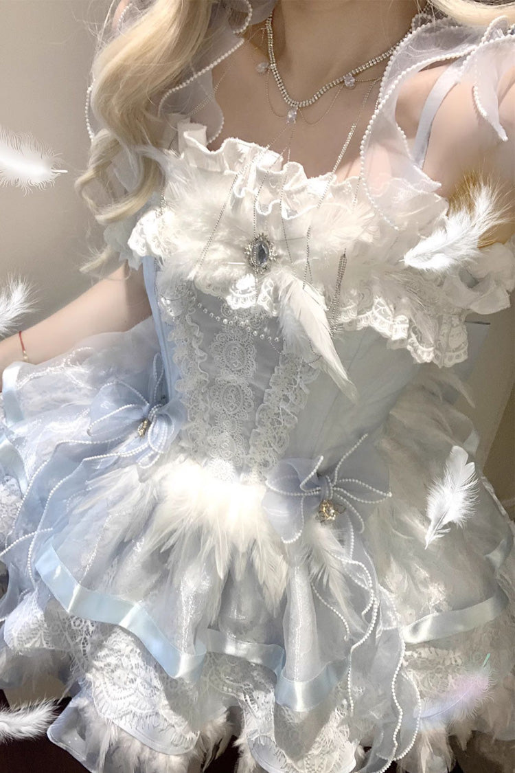 Wings Arrival Multi-layer Ruffle Bowknot Ballet Style Sweet Elegant Lolita Jsk Dress 3 Colors - Product - 28