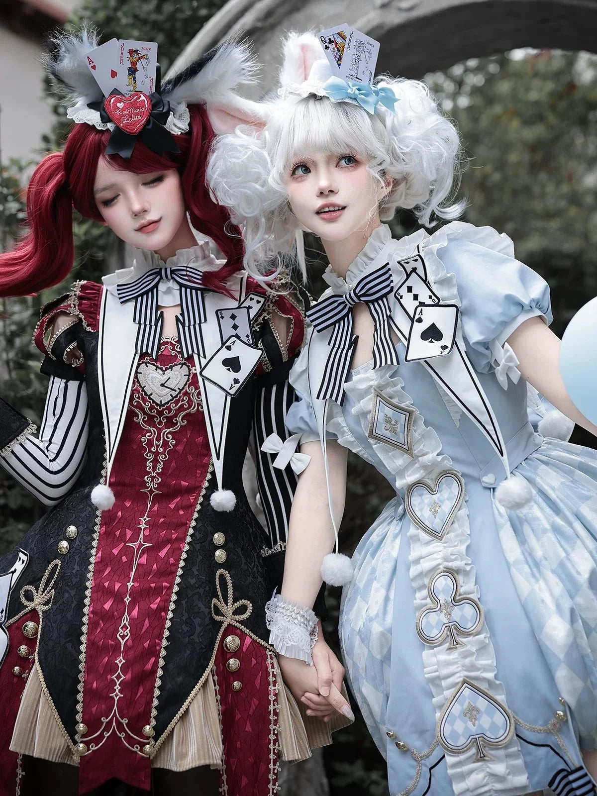 Alice blue Lolita dress skirt detail