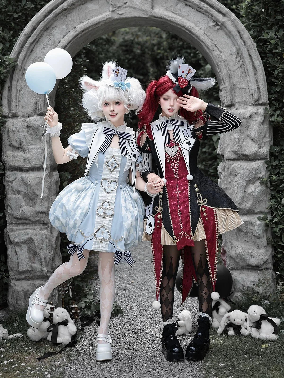Alice blue fantasy Lolita dress styling detail