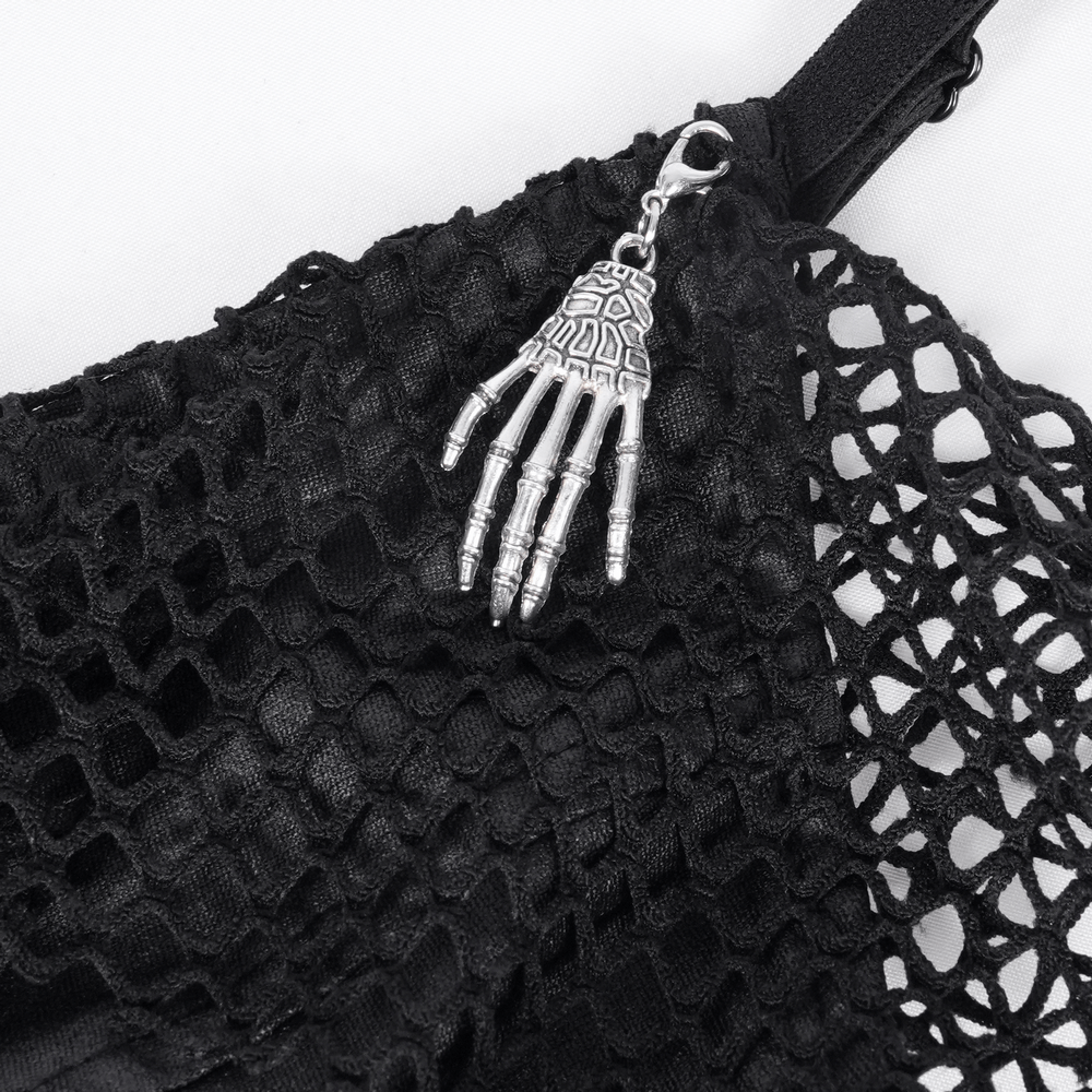 Allure Goth Layered Asymmetric Dress with Lace Detail - image 11