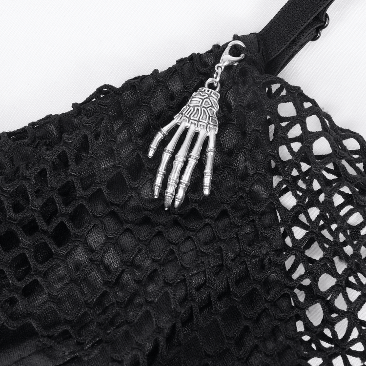 Allure Goth Layered Asymmetric Dress with Lace Detail - image 11