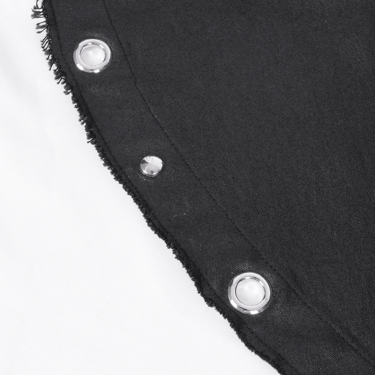 Allure Goth Layered Asymmetric Dress with Lace Detail - image 10
