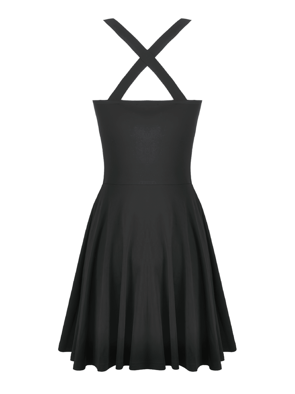 Alternative Halter Mini Dress with Cross Strap Neckline - image 5