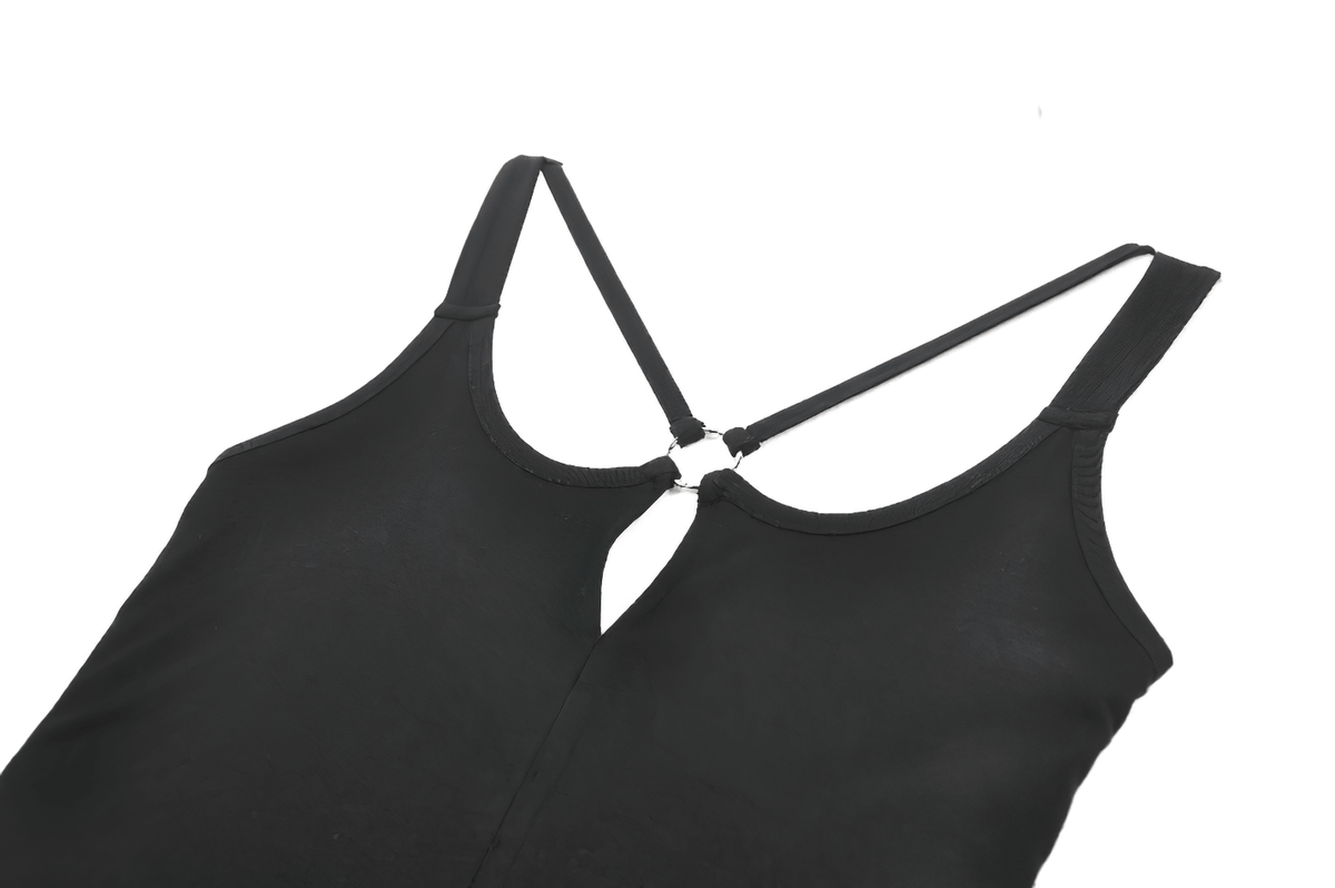 Alternative Halter Mini Dress with Cross Strap Neckline - image 6