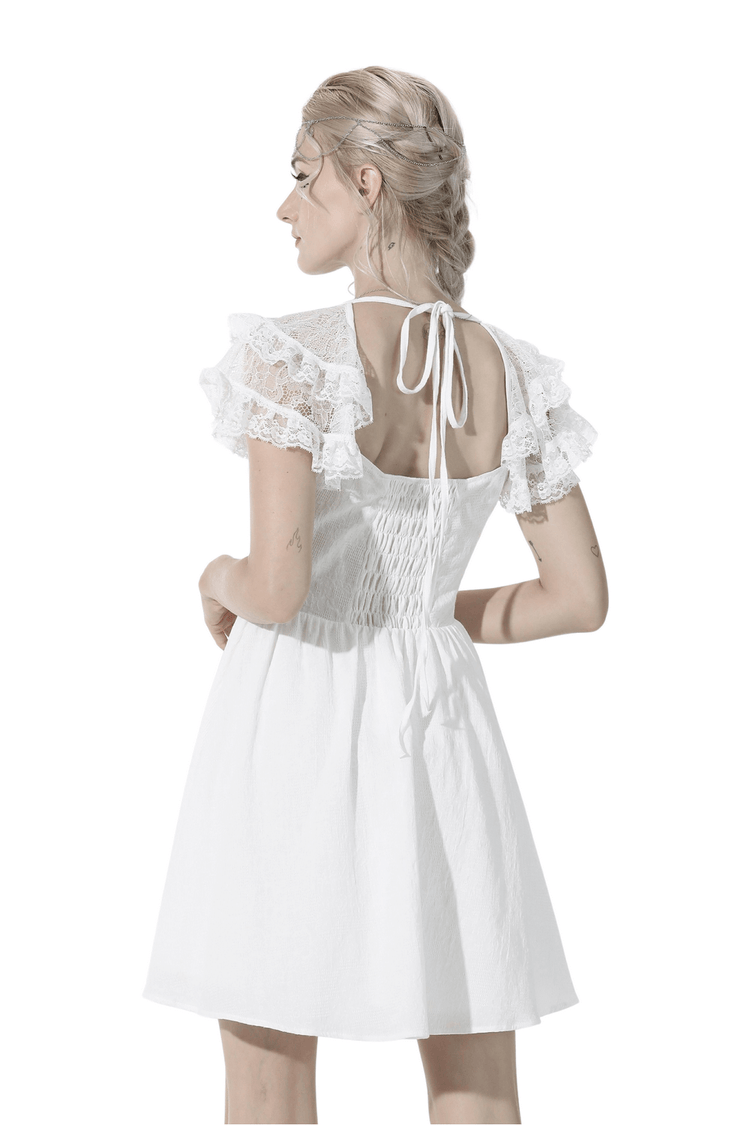 Angelic Women's Mini Dress with Lace and Beading - image 2