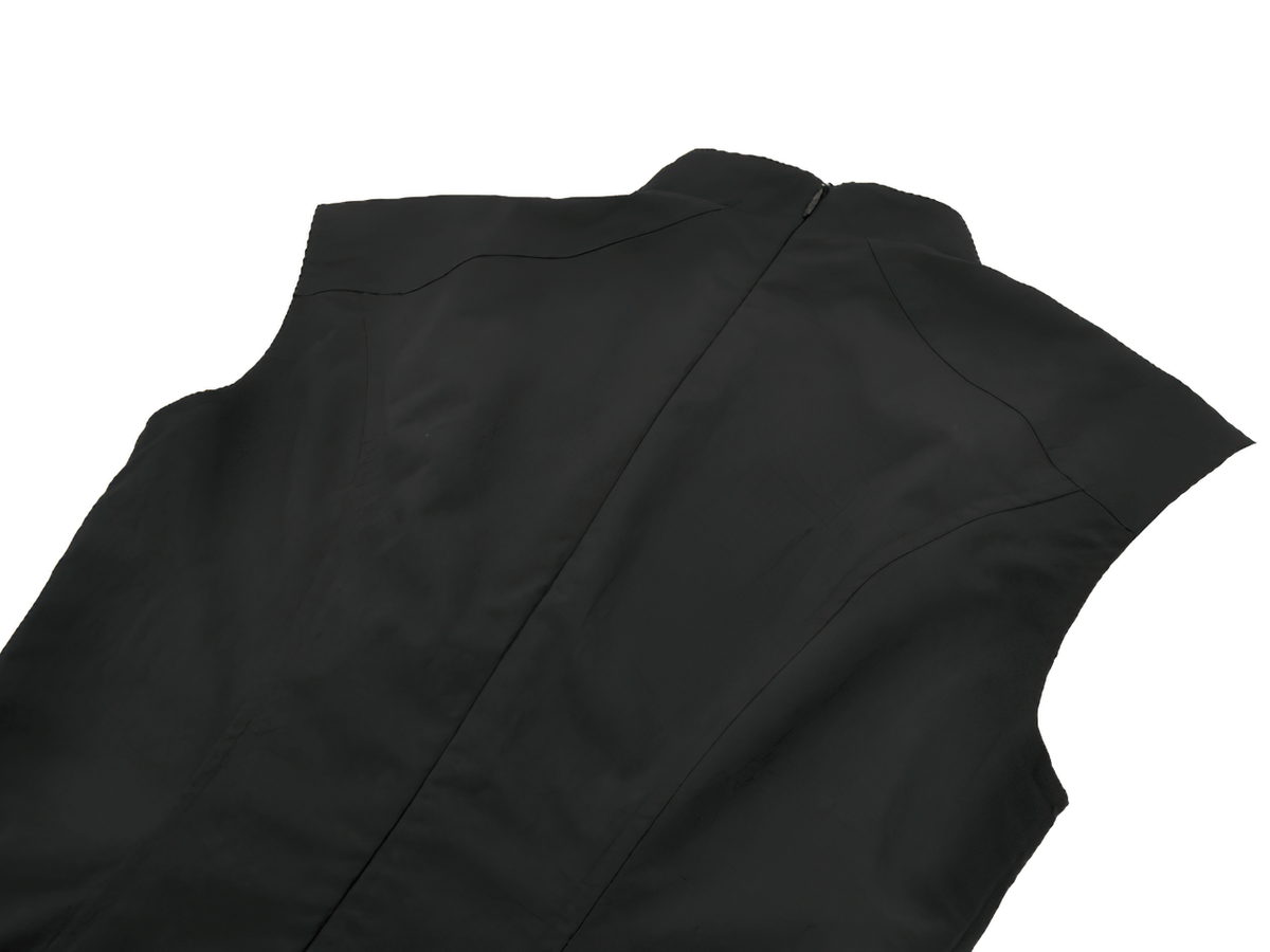 Asymmetric Gothic Studded Dress with Belt and Zipper - image 8
