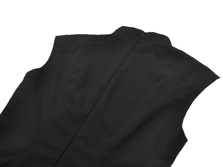 Asymmetric Gothic Studded Dress with Belt and Zipper - image 8