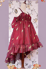 [Feather Snowflake Embroidery] Print Sleeveless Ruffle Bowknot Sweet Lolita Jsk Dress 3 Colors - Product - 19