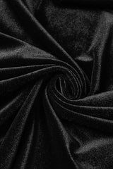 Black Floral Embroidery Diamante Velvet Hooded Women's Gothic Cloak - Product - 7