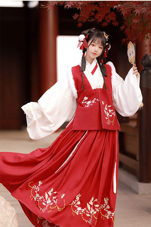 Chinese Ancient Style Collocation Waistcoat Sweet Hanfu Dress - Product - 2