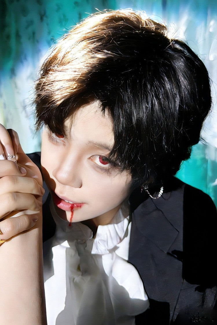 Black Korean Daily Cool Fluffy Short Lolita Wig detail view 4
