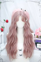 Pink Secondary Natural Curly Long Sweet Lolita Wigs - Pink - 1