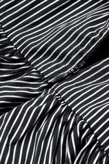 Black/White Pinstriped Sleeveless Lace Lace-Up Women's Gothic Lolita Slip Dress Graduation Dress - Product - 15