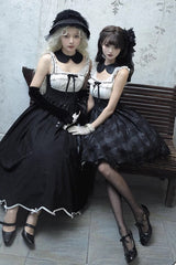Black [Swan] Short Sleeves Sweet Elegant Princess Lolita Dress Long Version - Product - 9