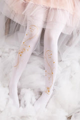 White Hot Stamping Print Sweet Lolita Pantyhose 11 Styles - Style1 - 1