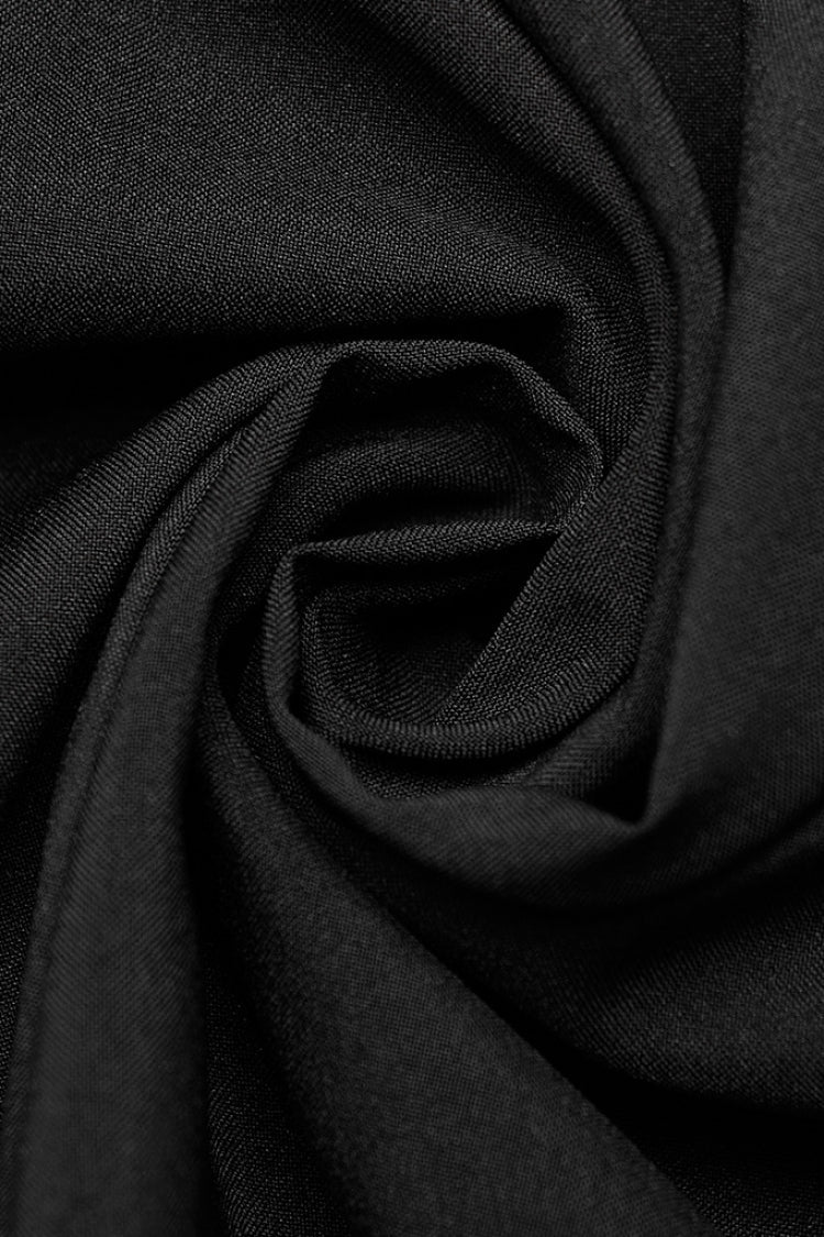 Black Ruffle Slim Asymmetric Women's Gothic Skirt - Product - 8