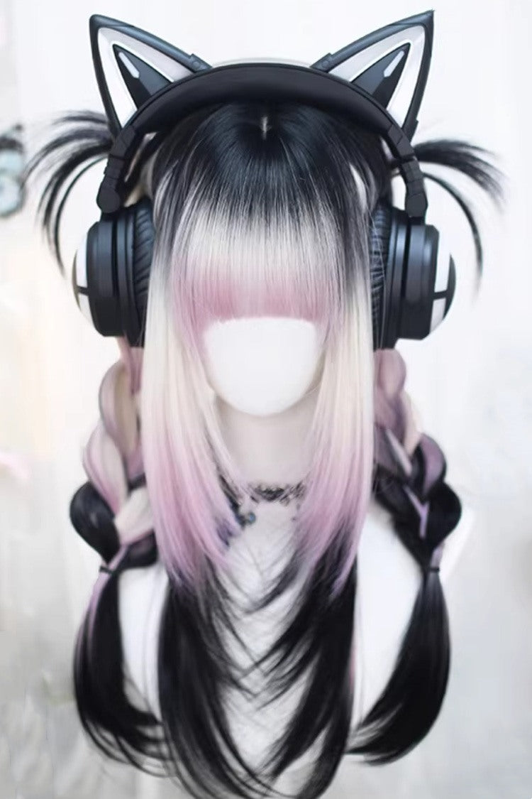 Dreamy Pink/Purple Gradient Sweet Lolita Long Straight Wig - Product - 4