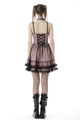 Pink Sleeveless Multi-Layered Lace Women's Lolita Slip Dress Graduation Dress - Product - 4