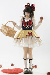 Confession Function Multi-layer Ruffle Bowknot Color Matching Autumn Winter Sweet Lolita Jsk Dress - Product - 2