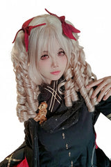 Bleached Walnut Blonde Sweet Lolita Roman Curls Pigtails Wig Set - Product - 4