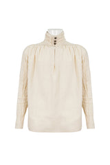 Stand Collar Ruched Men's Gothic Shirt - Product - 5