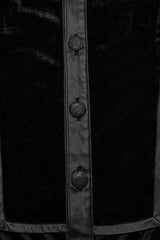 Black Lapel Collar Stitching Slim Men's Gothic Blouse - Product - 9