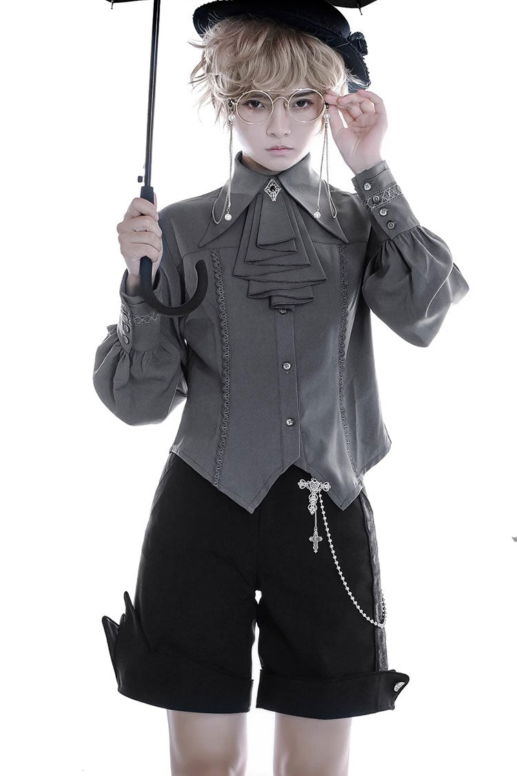 Medieval Lamb Long Sleeve Ouji Fashion Lolita Shirt 3 Colors - Product - 5