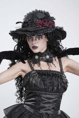 Black Lace Women's Gothic Floral Tassels Neckwear - Product - 8
