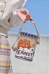 Multi-Color Embroidery Roaring Peanut Butter Sweet Lolita Bucket Bag - Product - 2
