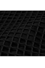Black Side Leather Clasp Splice Rough Mesh Irregular Hem Plus Size Knit Women's Punk Fishtail Skirt - Product - 8