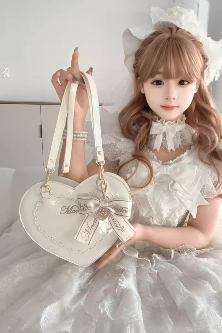 Heart-shaped Bow Elegant Sweet Lolita Crossbody Bag 4 Colors - Product - 2