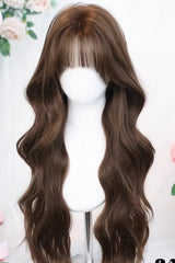 Flaxen Gold Big Wavy Long Curls Hair Sweet Effortless Chic Lolita Wig - Product - 4