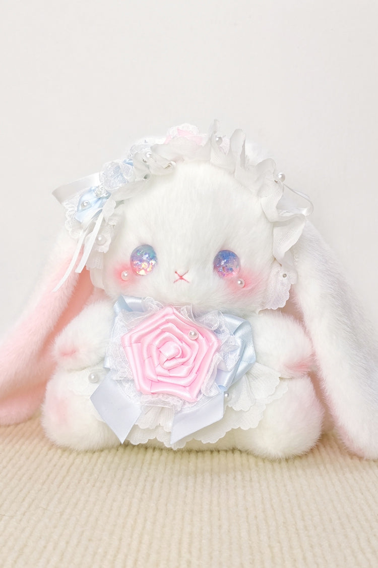 Drawstring Crossbody Bowknot Sweet Lolita Bucket Bunny Small Bag 10 Colors - Pink/Blue - 9