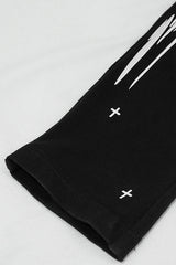 Black Punk Skull Wing Printed Womens Pants - Product - 5