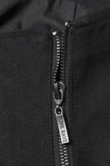 Black Sleeveless Lace-Up Side Zipper Pleated Women's Punk Corset - Product - 6