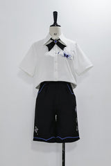 White Enjoy Coffee Print Ouji Fashion Lolita Blouse - White - 1