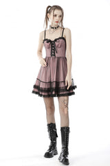 Pink Sleeveless Multi-Layered Lace Women's Lolita Slip Dress Graduation Dress - Product - 7